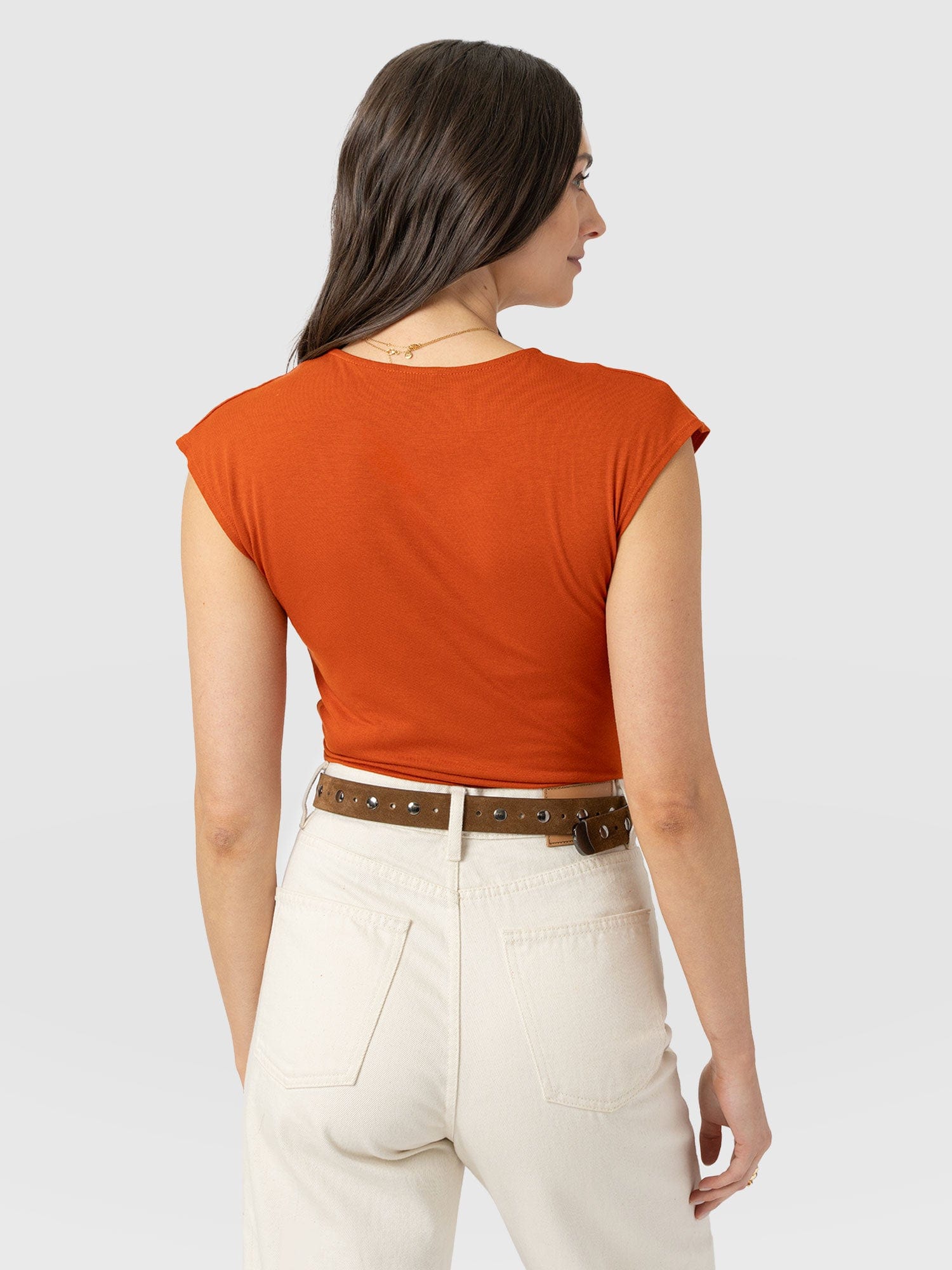 Rosa Wrap Tee Amber - Women's T-shirts | Saint + Sofia® USA