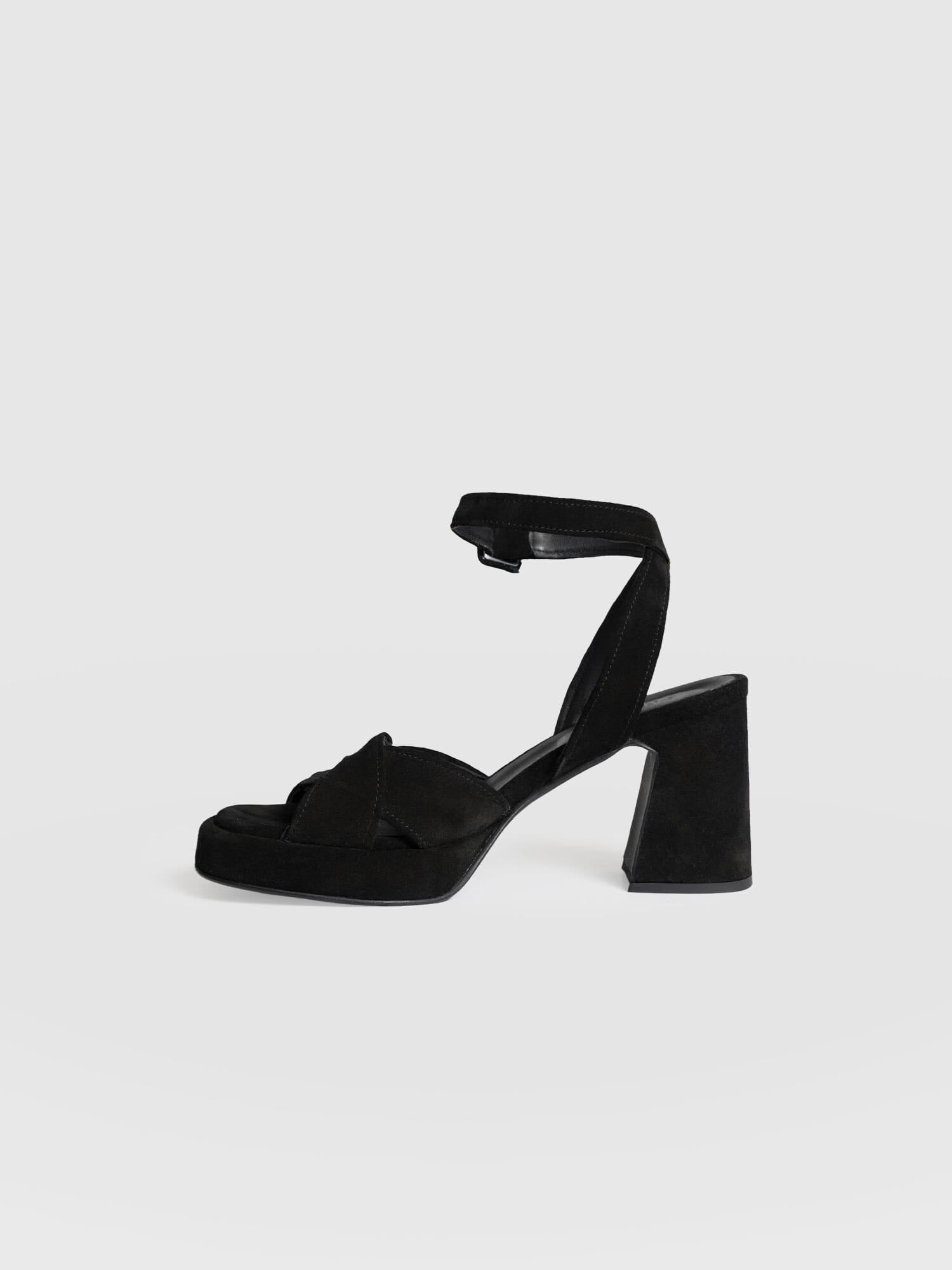 Roux Platform Heels - Black - Women's Shoes | Saint + Sofia® USA
