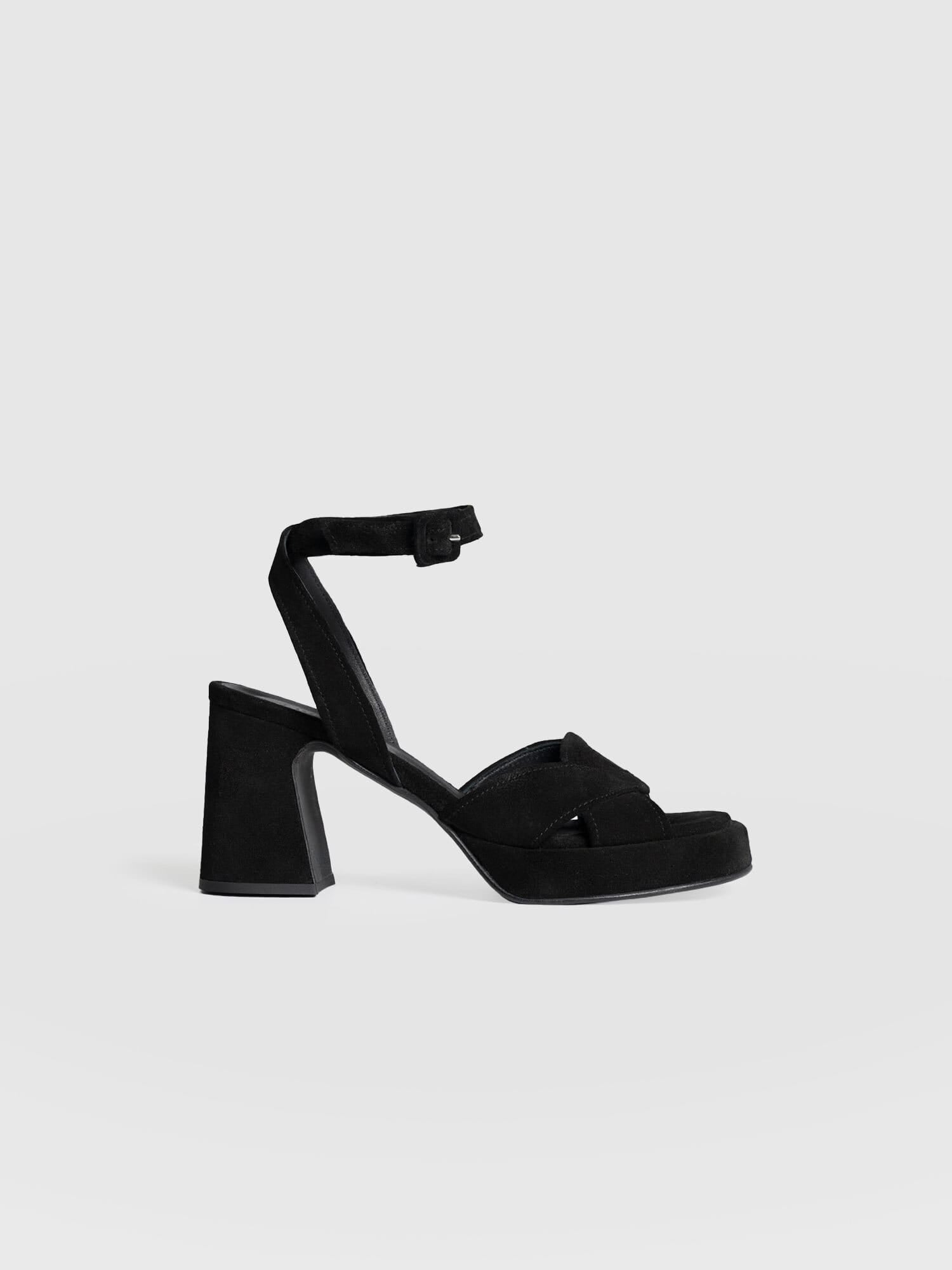 Roux Platform Heels - Black - Women's Shoes | Saint + Sofia® USA