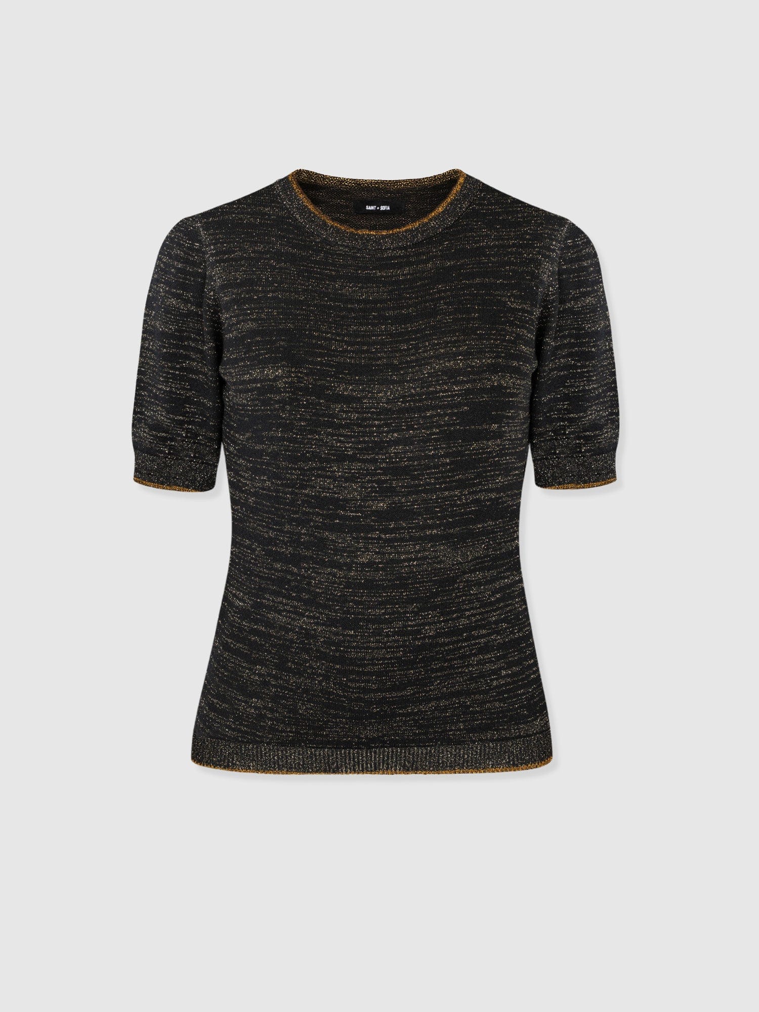 Roux Short Sleeve Knit - Gold - Women's Sweaters | Saint + Sofia® USA