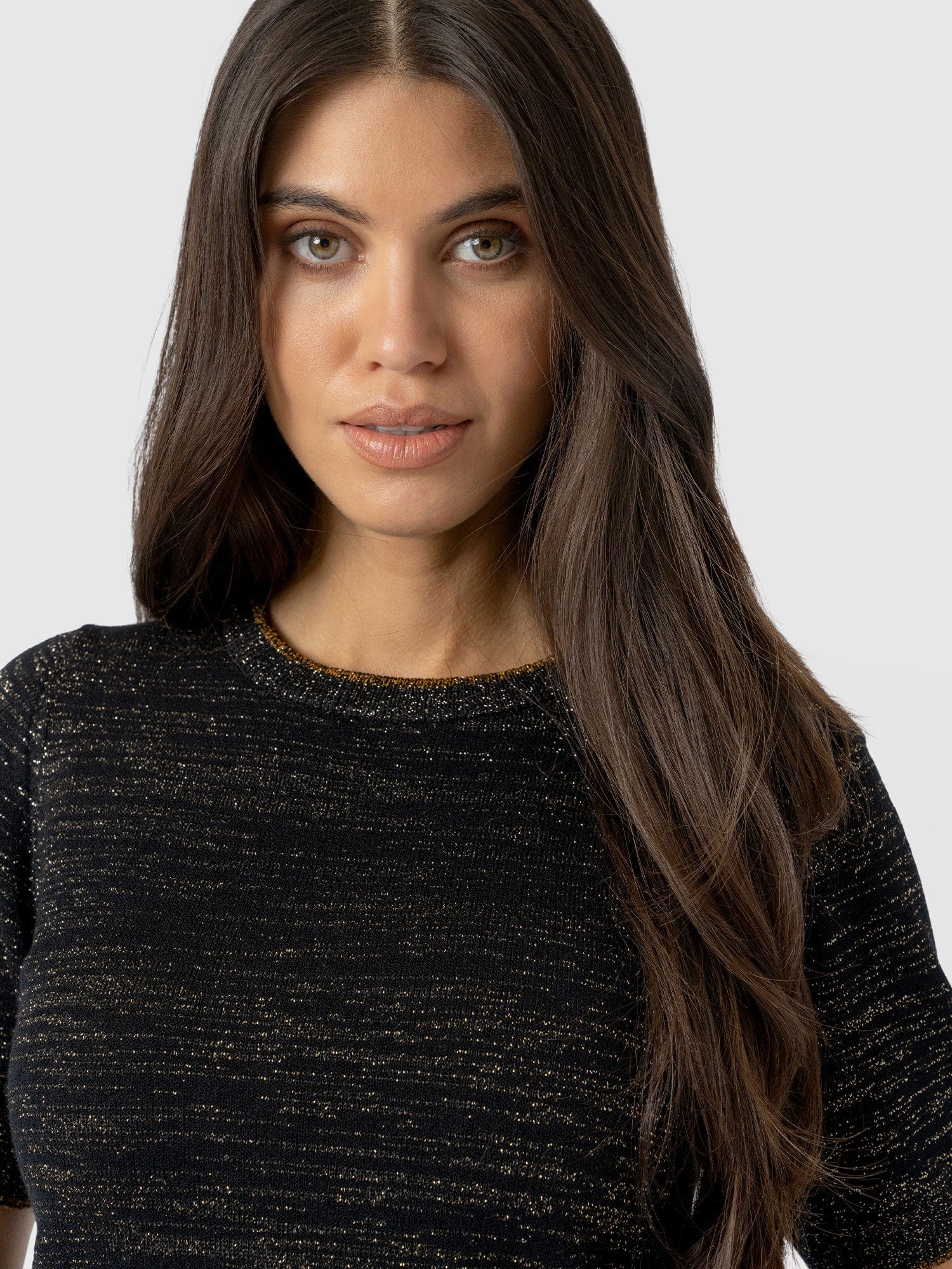 Roux Short Sleeve Knit - Gold - Women's Sweaters | Saint + Sofia® USA