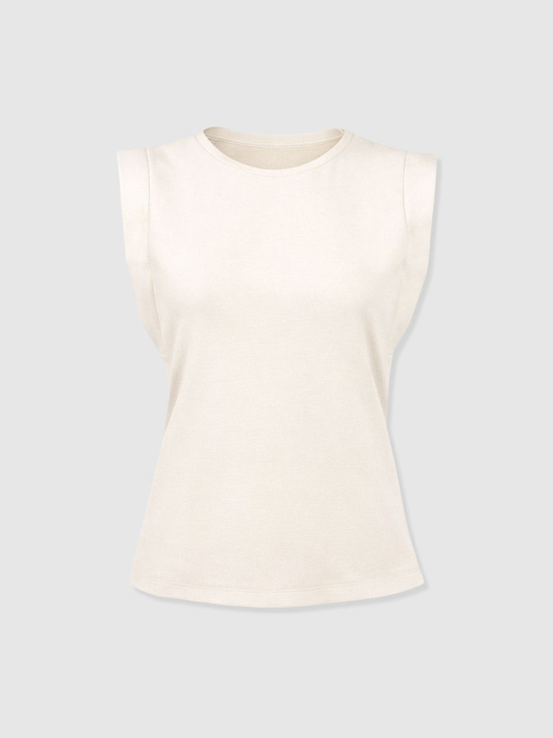 Rowan Tee - Cream - Women's T-shirts | Saint + Sofia® USA