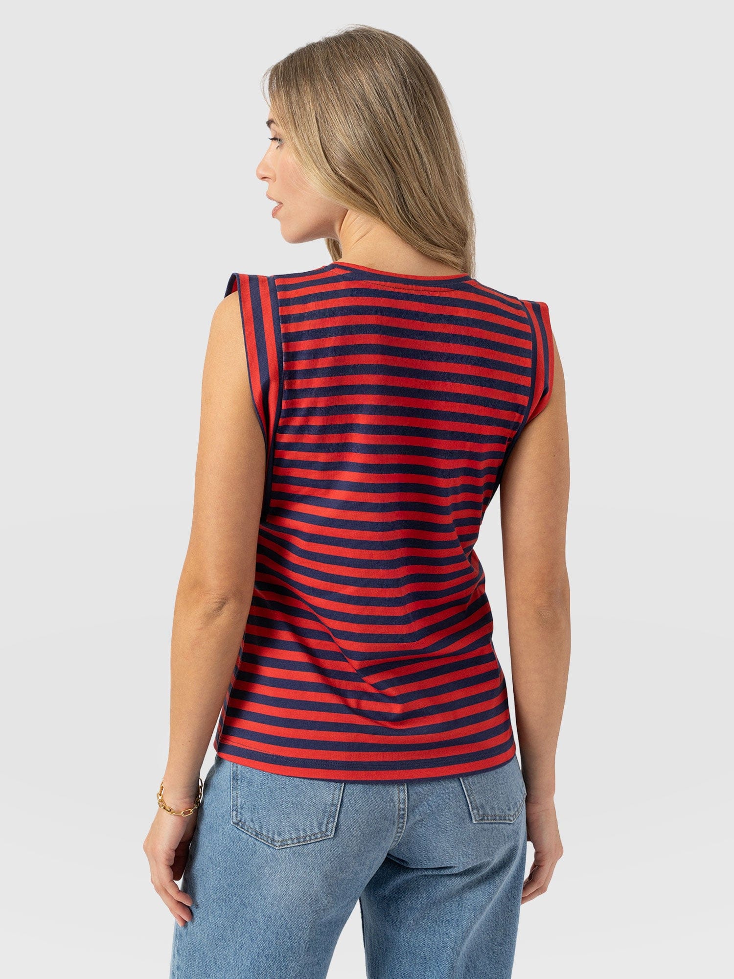 Rowan Tee - Red/Navy Stripe - Women's T-shirts | Saint + Sofia® USA