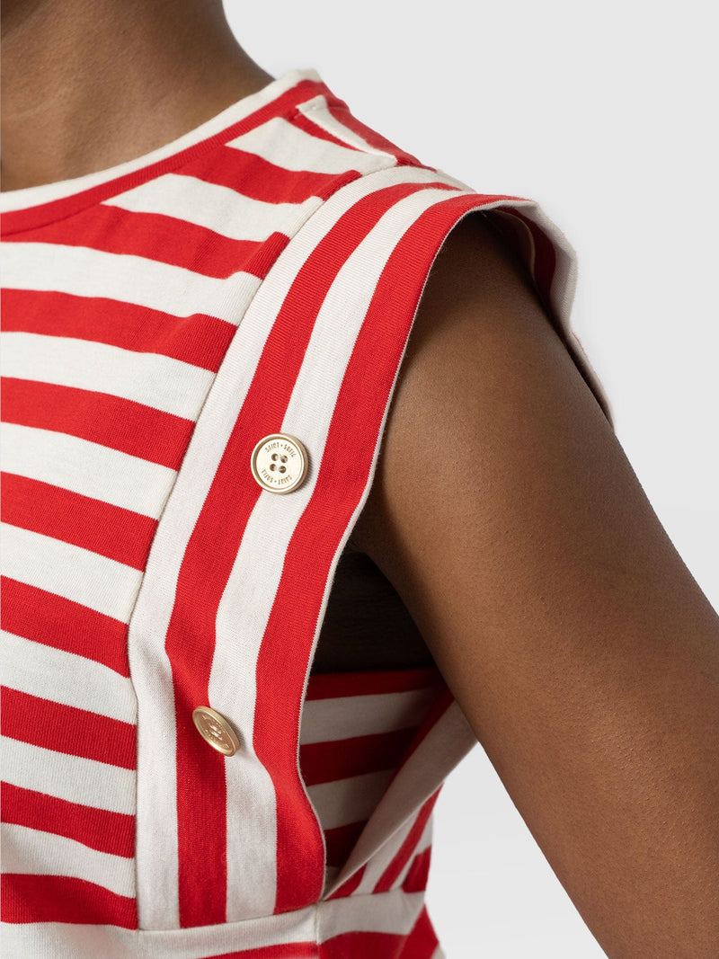 Rowan Tee - Red Stripe - Women's T-Shirts | Saint + Sofia® USA