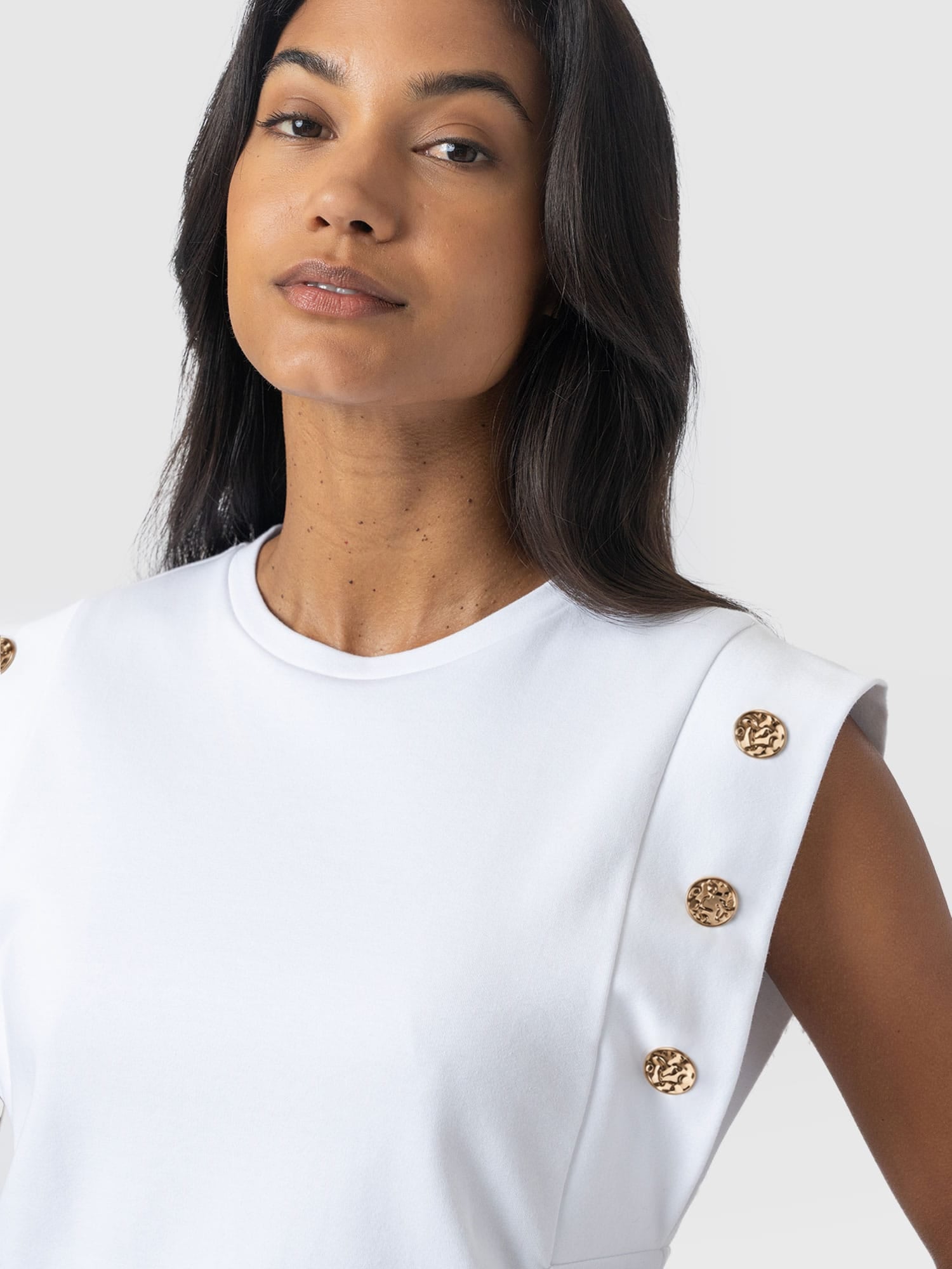 Rowan Tee - White Molten - Women's T-shirts | Saint + Sofia® USA