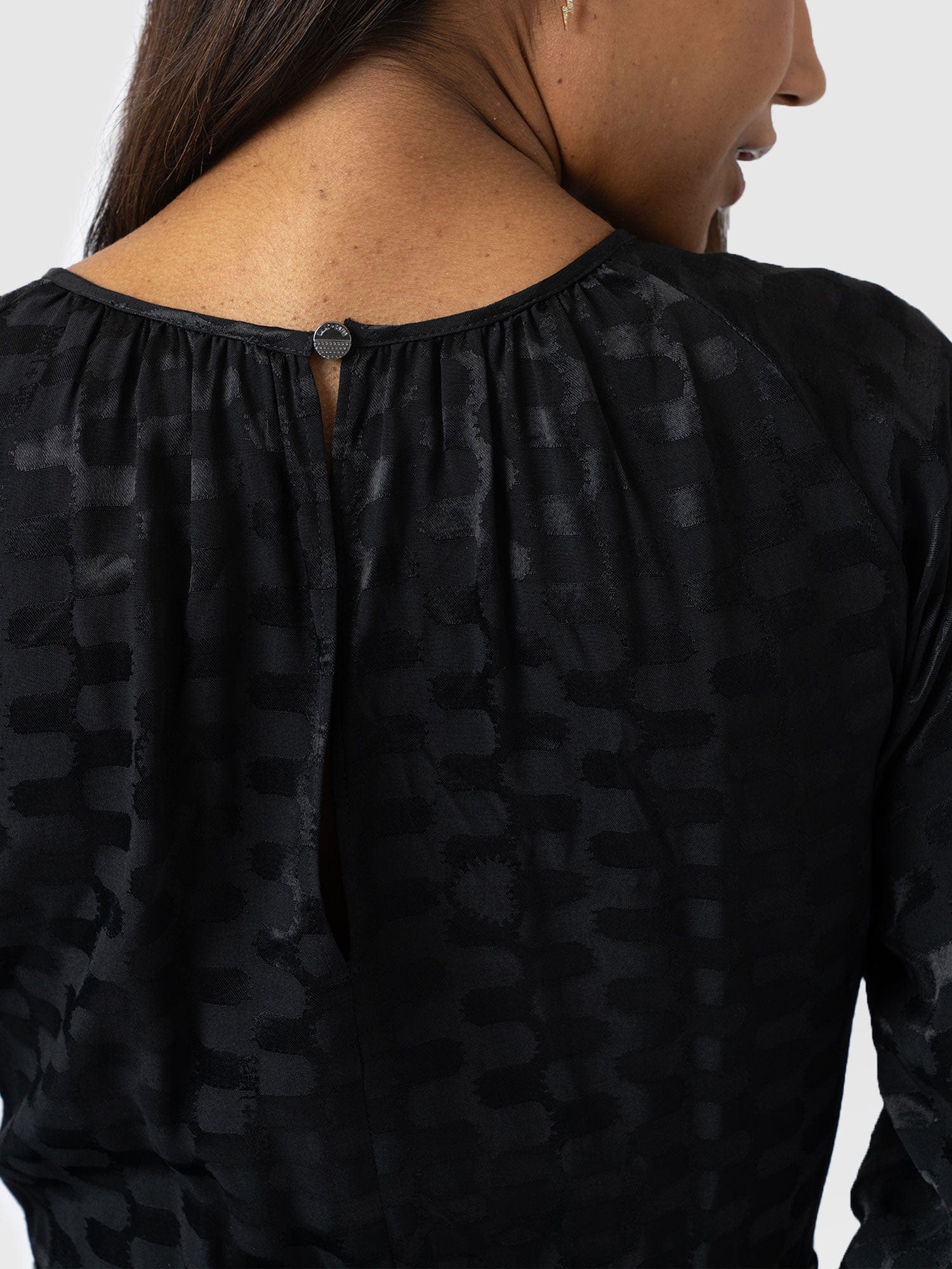 Ruby Flare Midi Dress - Black Jacquard - Women's Dresses | Saint + Sofia® USA