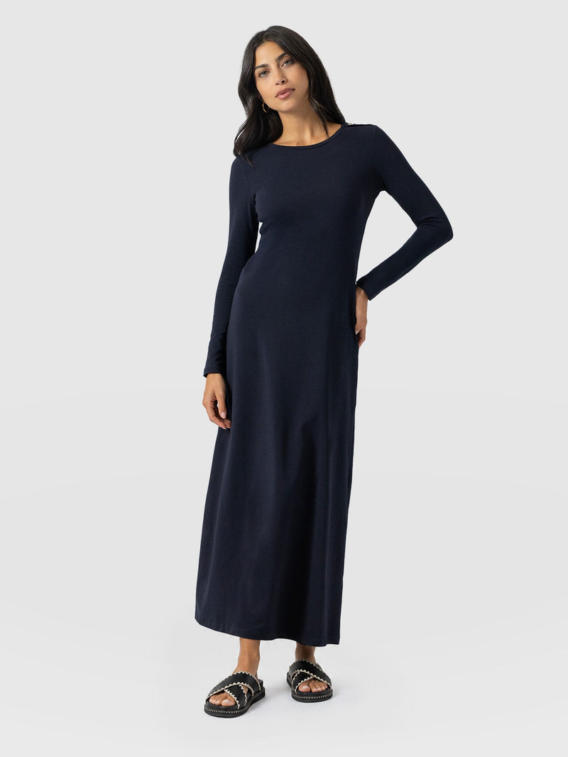 Runway Maxi Dress Navy - Women's Dresses | Saint + Sofia® USA