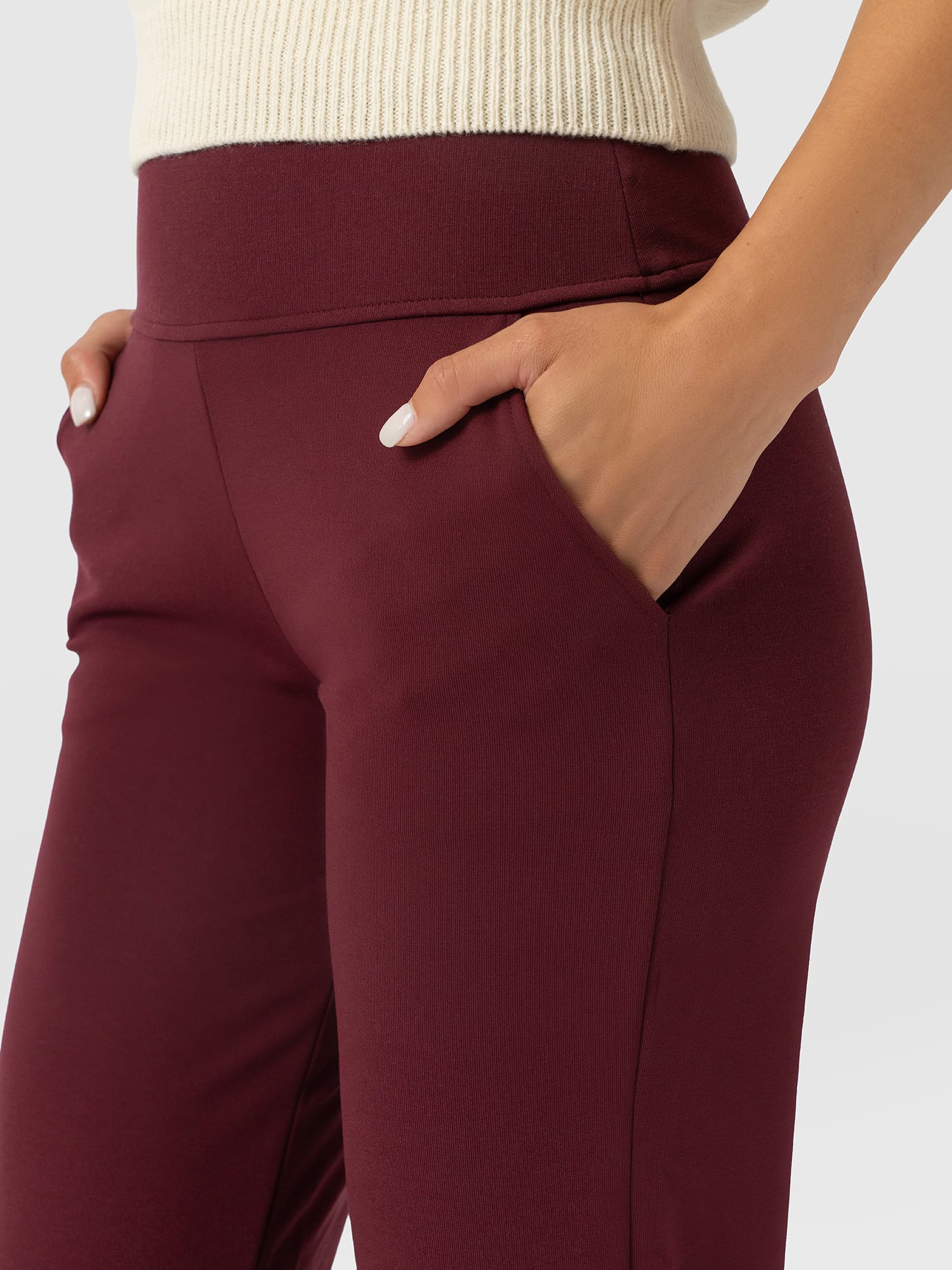 Runway Pant Burgundy - Women's Pants | Saint and Sofia® USA