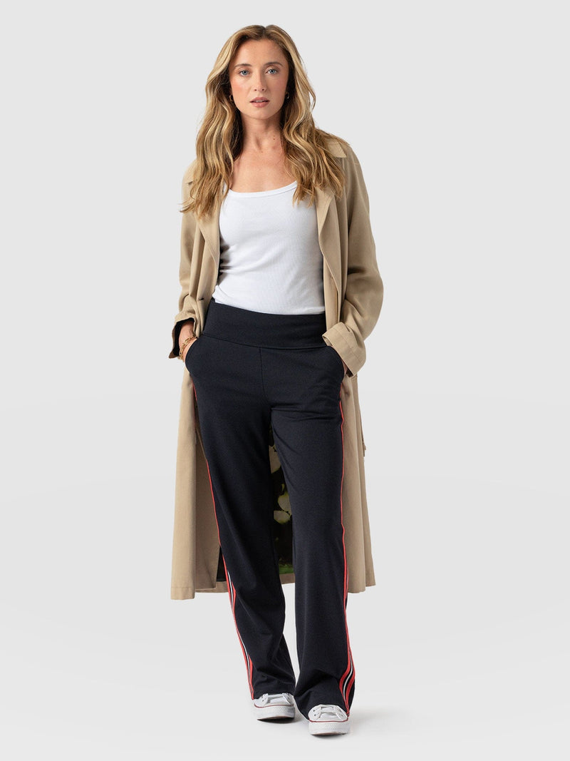 Runway Pant Navy Red Stripe - Women's Pants | Saint and Sofia® USA