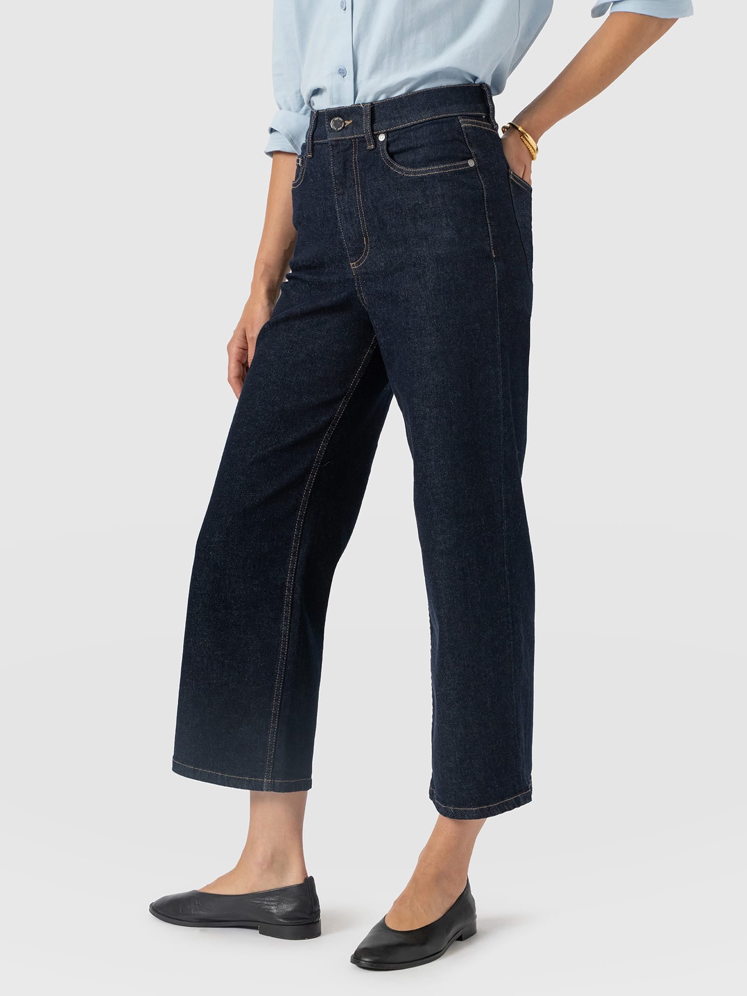 Rylie Crop Jean - Indigo - Women's Jeans | Saint and Sofia® USA