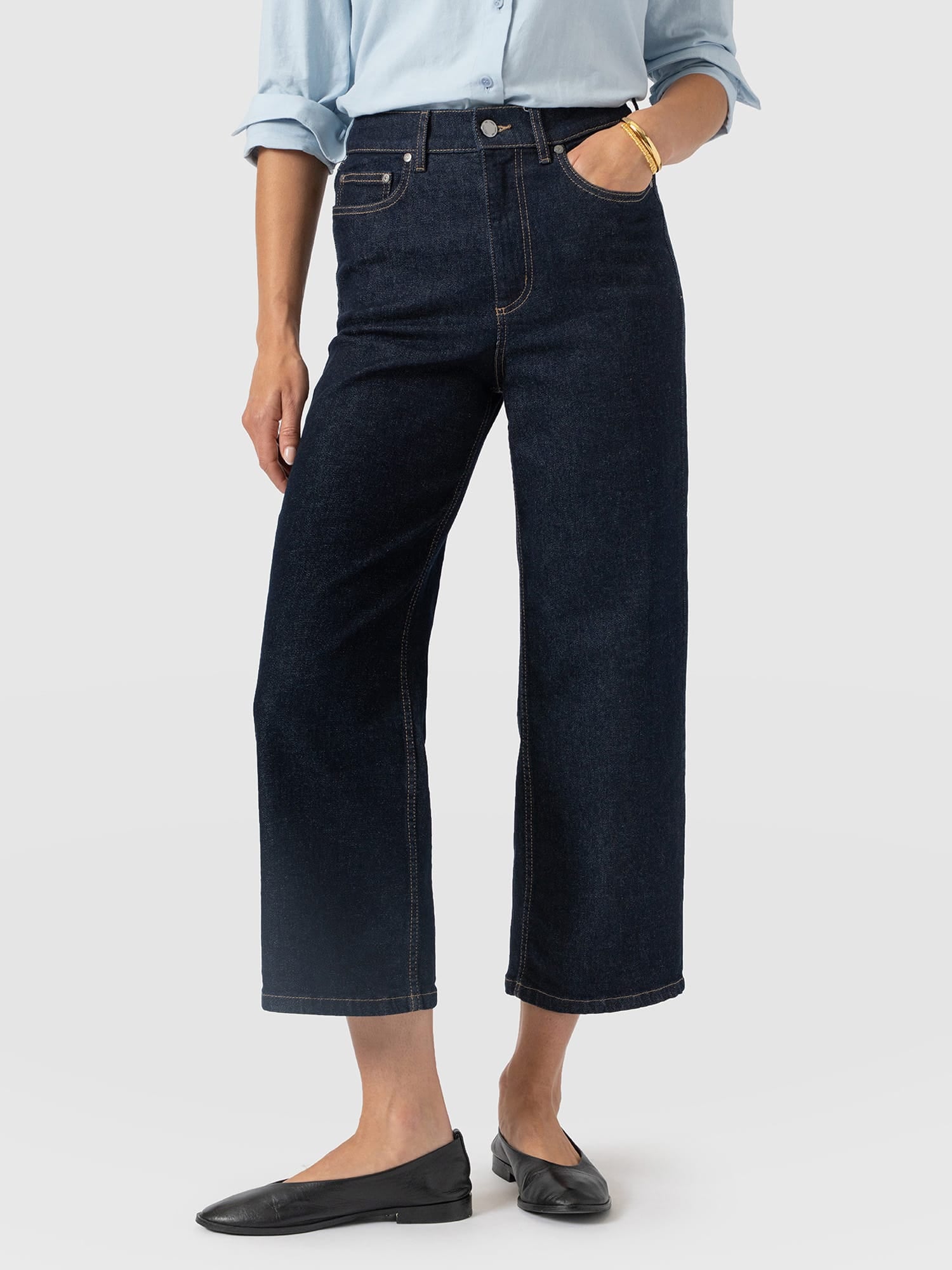 Rylie Crop Jean - Indigo - Women's Jeans | Saint and Sofia® USA