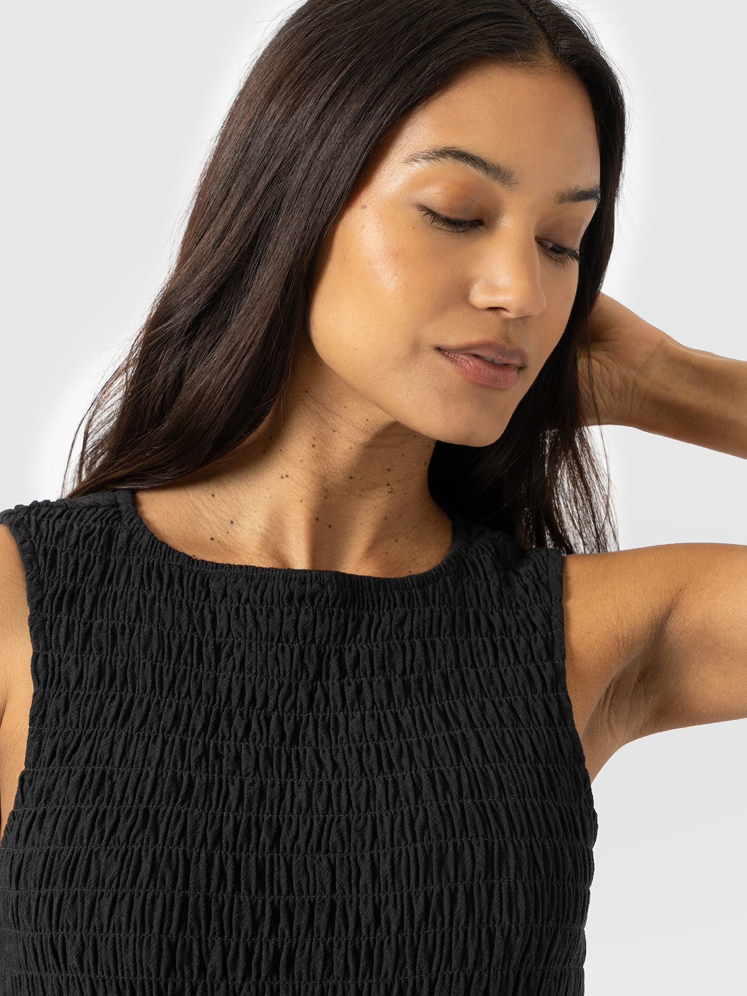 Sadie Shirring Dress - Black - Women's Dresses | Saint + Sofia® USA