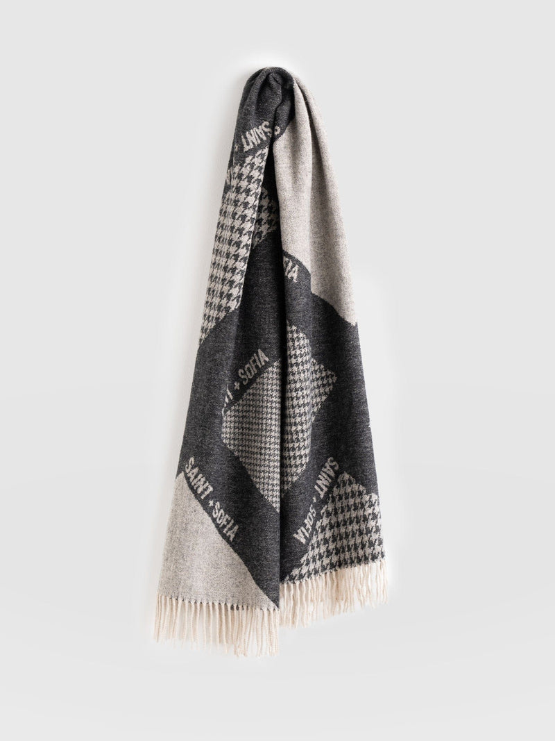 Saint + Sofia Scarf Black/Grey - Women's Scarves | Saint + Sofia® USA