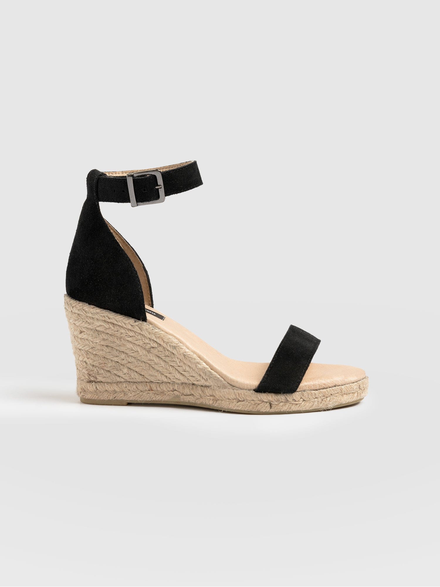 Black fashion espadrille wedges uk