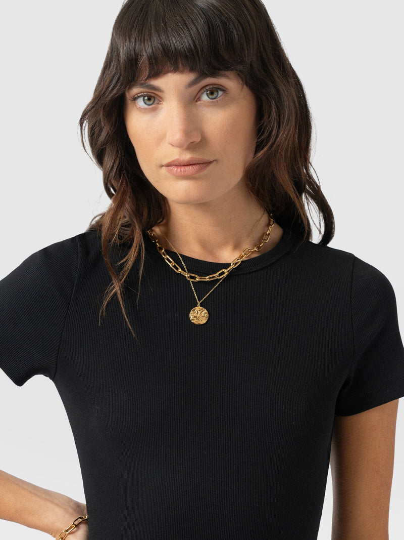 Sophia Contrast Dress - Black Broderie - Women's Dresses | Saint + Sofia® USA