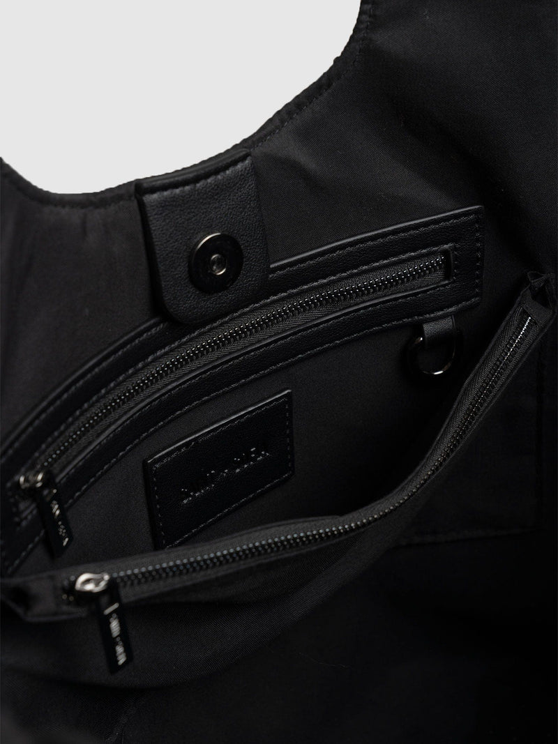 Stella Shoulder Tote Bag Gloss Black - Women's Bags | Saint + Sofia® USA