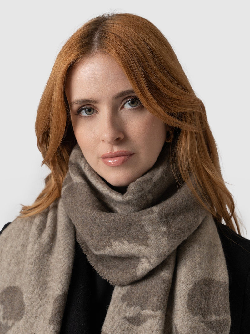 Sutton Skull Scarf Beige - Women's Scarves | Saint + Sofia® USA