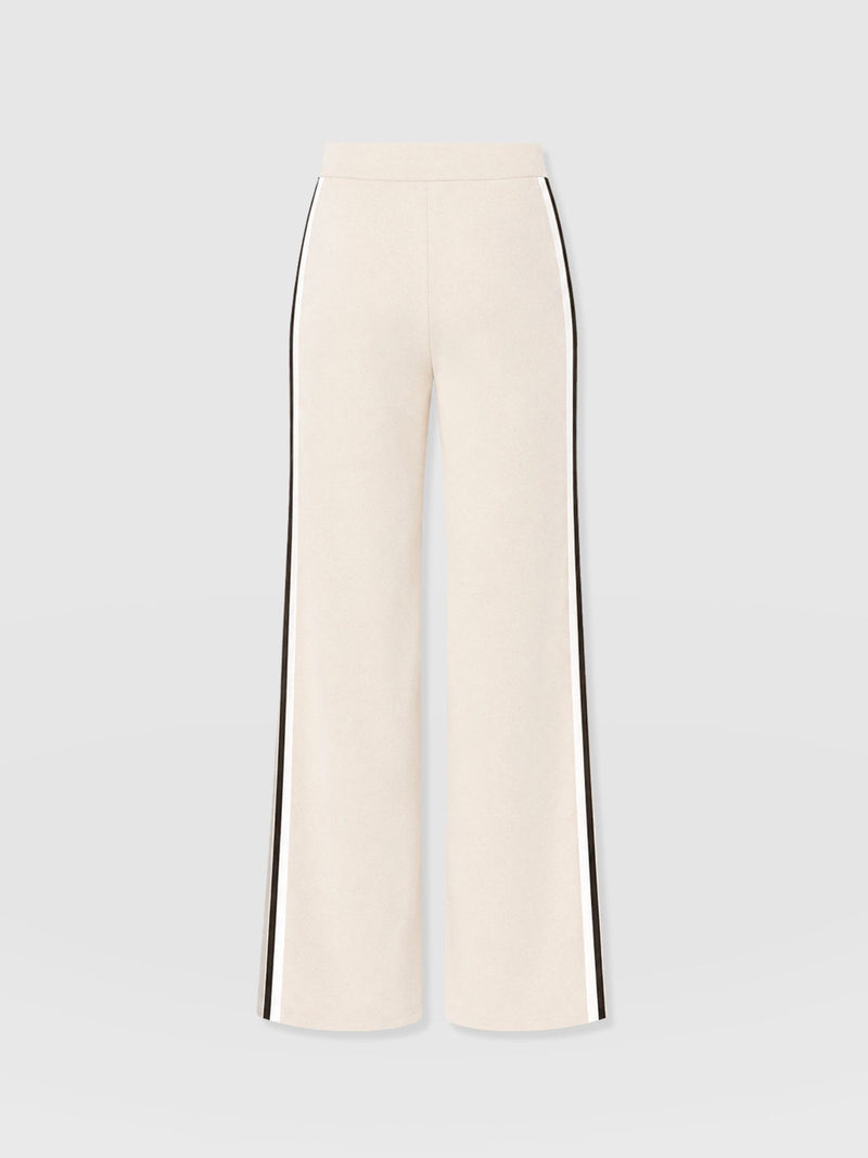 Victory Straight Leg Pant - Cream - Black Stripe - Women's Pants | Saint and Sofia® USA