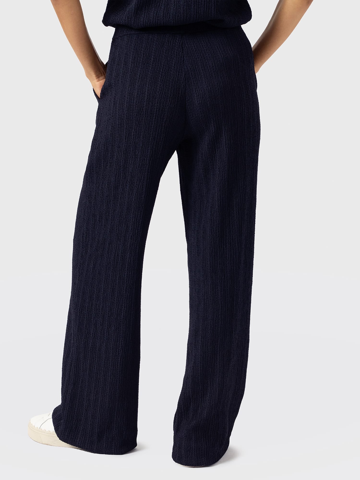 Victory Straight Leg Pant - Navy Textured - Women's Pants | Saint + Sofia® USA