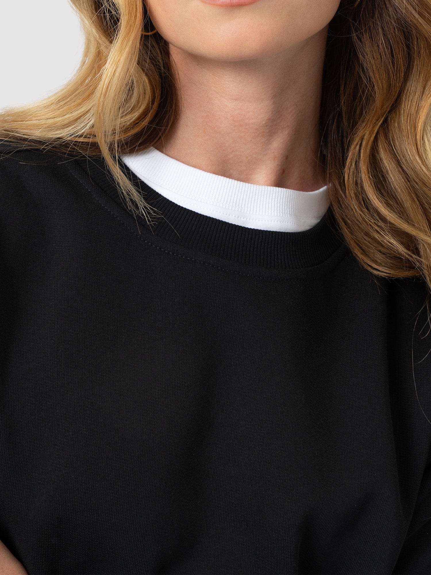 Victory Sweatshirt - Black - Cream/Beige Stripe - Women's Sweaters | Saint and Sofia® USA