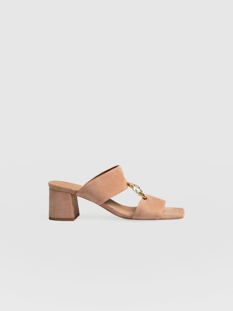 Vivienne Heeled Mules - Blush - Women's Shoes | Saint + Sofia® USA
