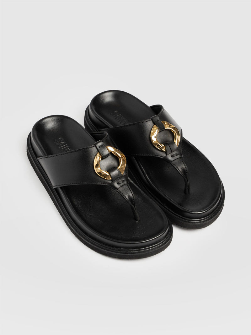 Vivienne Slides - Black - Women's Shoes | Saint + Sofia® USA