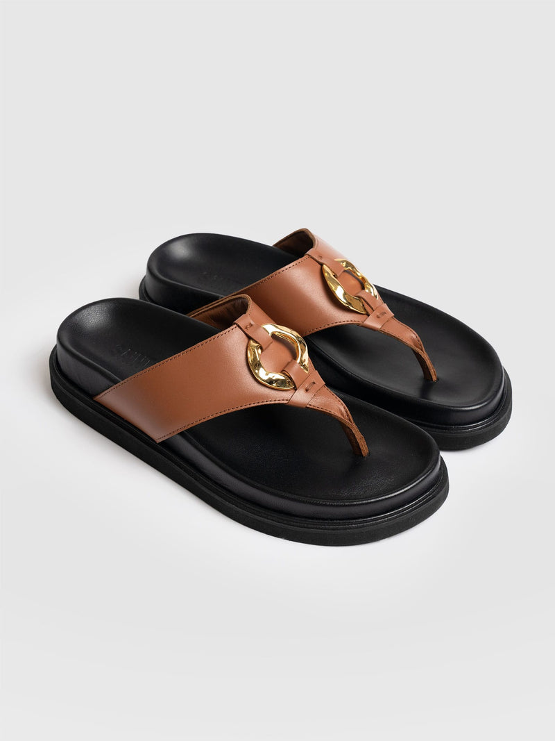 Vivienne Slides - Tan - Women's Shoes | Saint + Sofia® USA