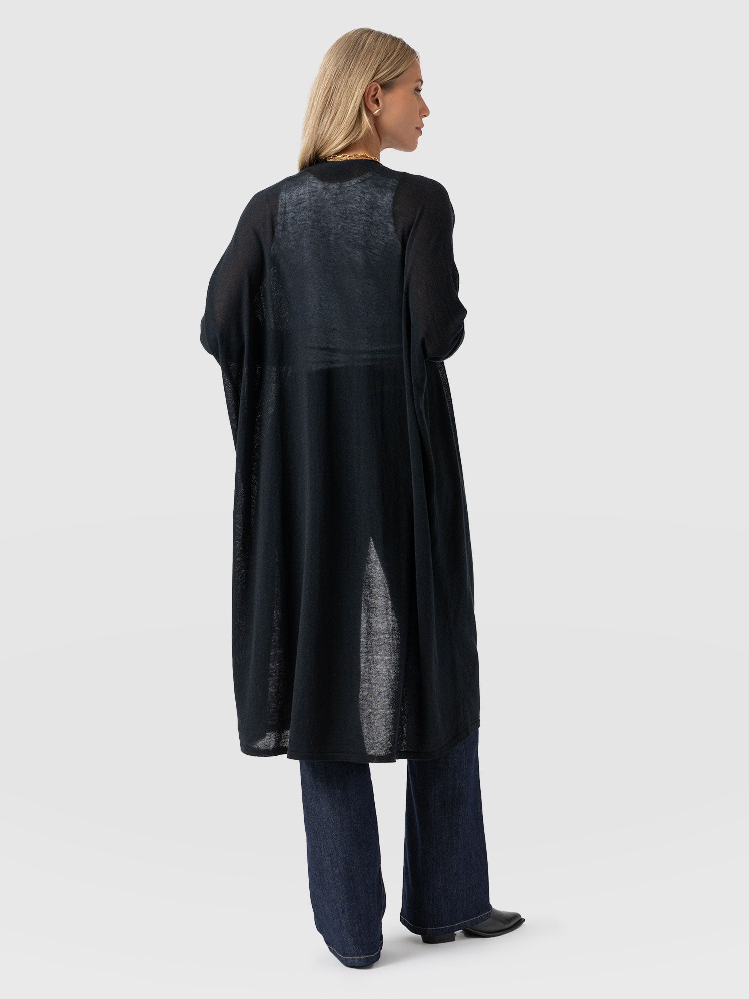 Waterfall Cardigan - Black - Women's Cardigans | Saint + Sofia® USA