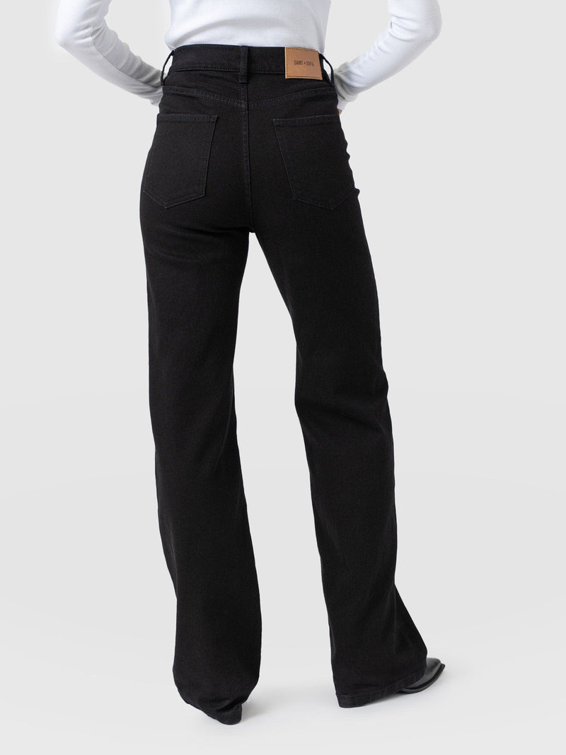 Wide Leg Jean - Black - Women's Denims | Saint + Sofia® USA