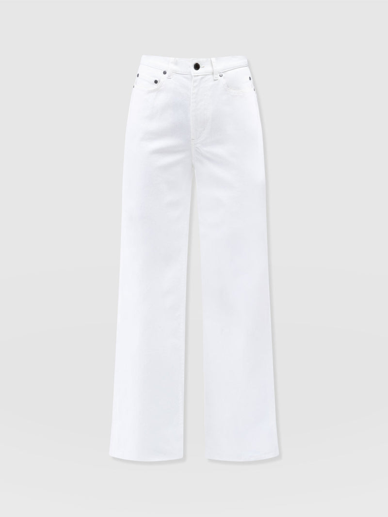 Wide Leg Jean - White - Women's Denims | Saint + Sofia® USA