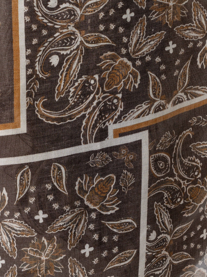 Wren Paisley Scarf - Brown - Women's Scarves | Saint + Sofia® USA
