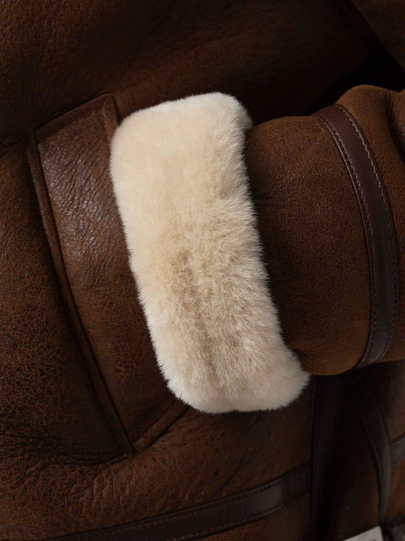 Amelia Aviator Jacket Brown - Women's Leather Jackets | Saint + Sofia® US