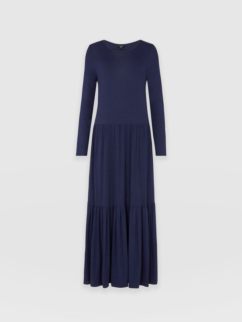 Greenwich Dress Navy Sleeves - Women's Dresses | Saint and Sofia® USA