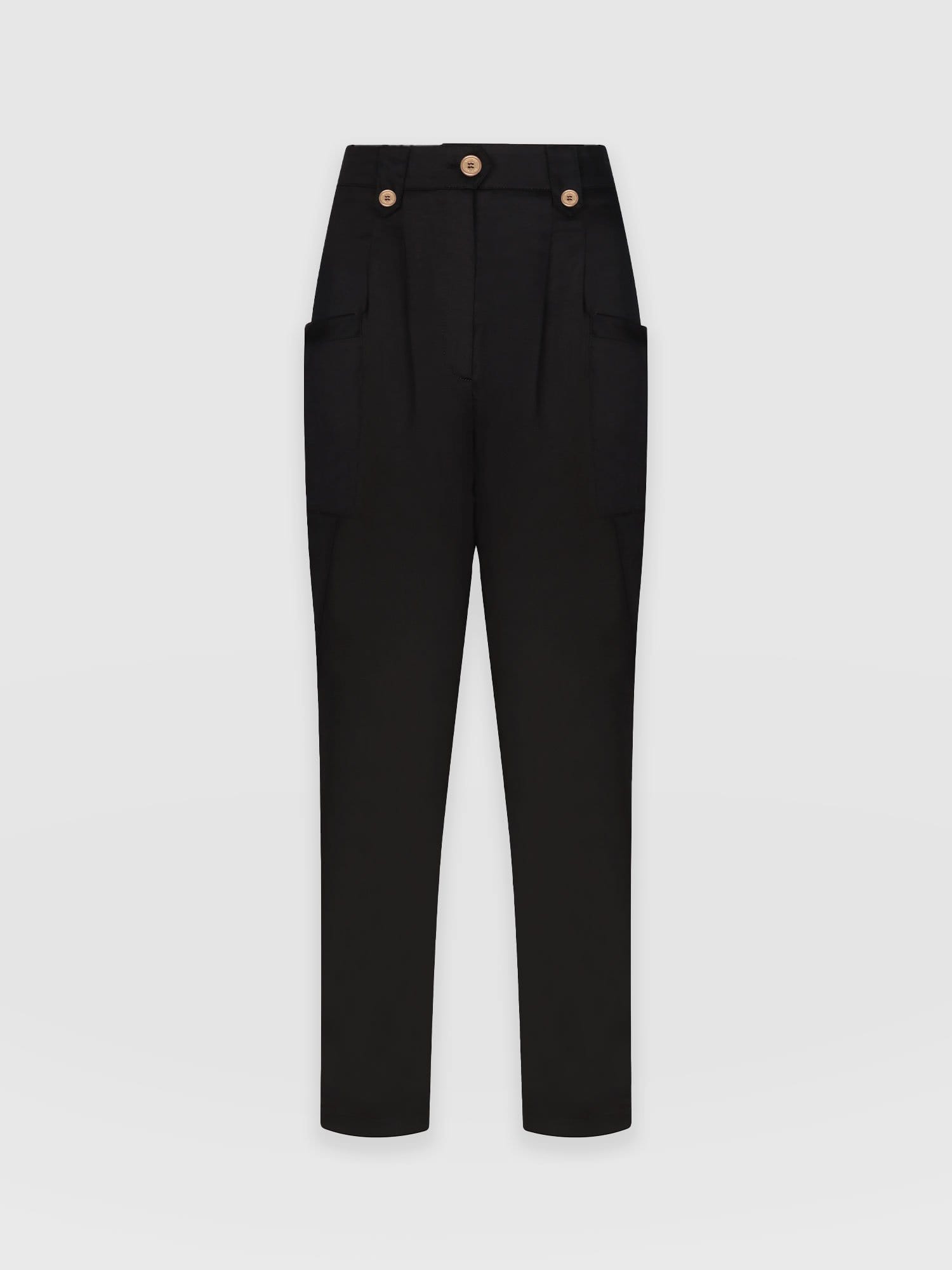 High Waisted Cargo Pant Black - Women's Pants | Saint + Sofia® USA