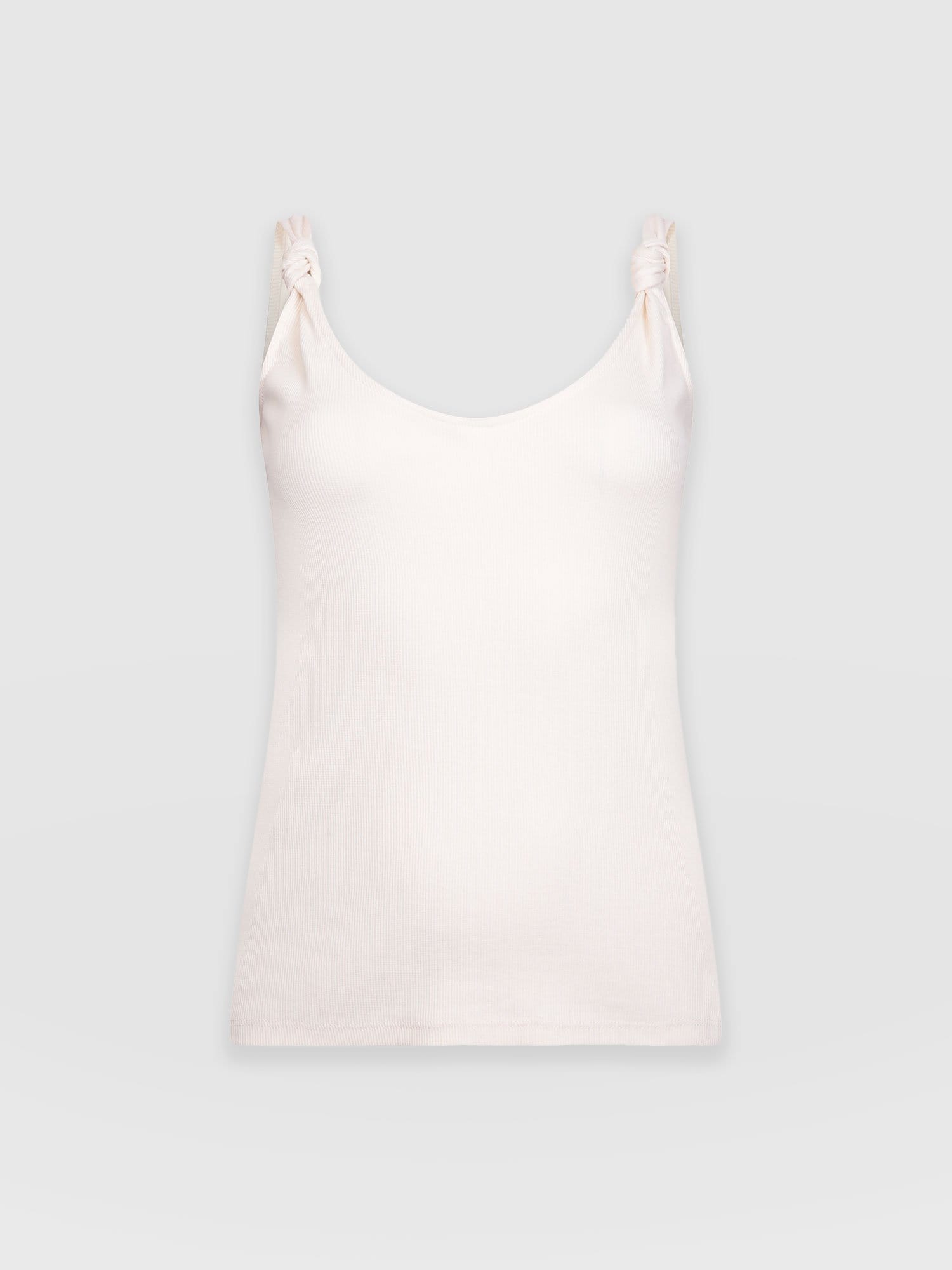 Knot Vest Rib Cream - Women's Vests | Saint + Sofia® USA