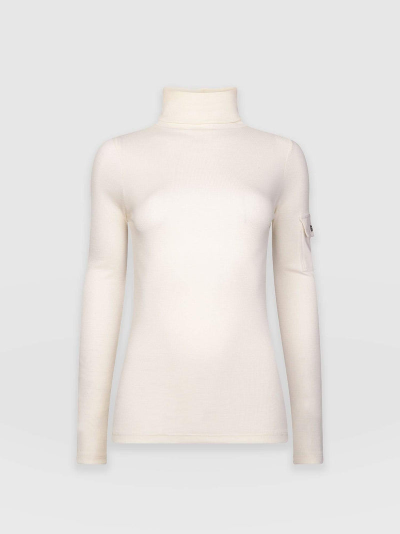 Pocket Turtle Neck Cream - Women's Sweaters | Saint + Sofia® USA