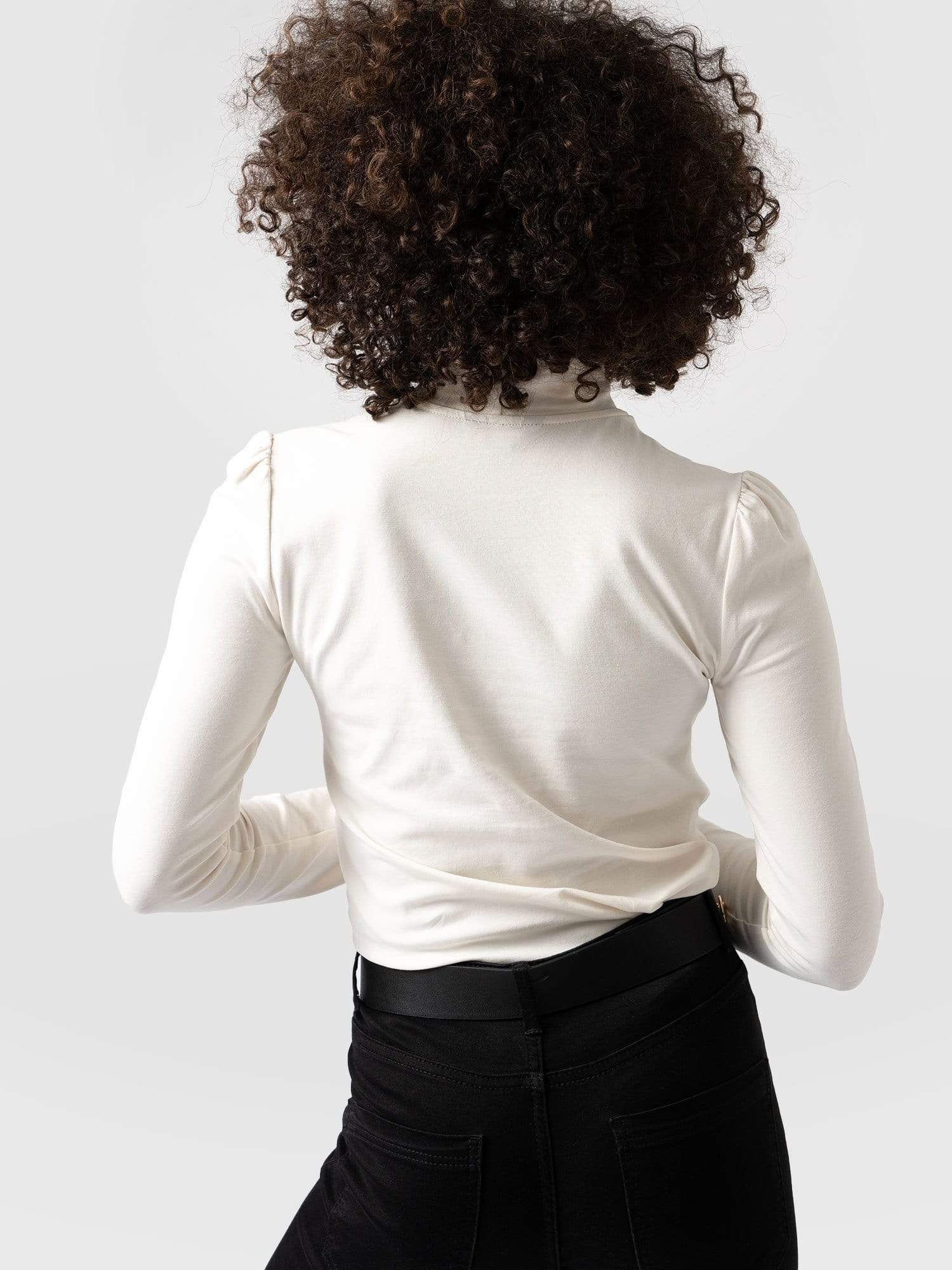 Pretty Mock Neck Cream - Women's Tops | Saint + Sofia® USA