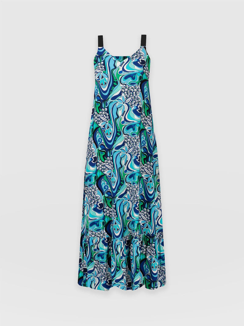 Riley Tiered Trapeze Dress Paradise - Women's Dresses | Saint + Sofia® UK