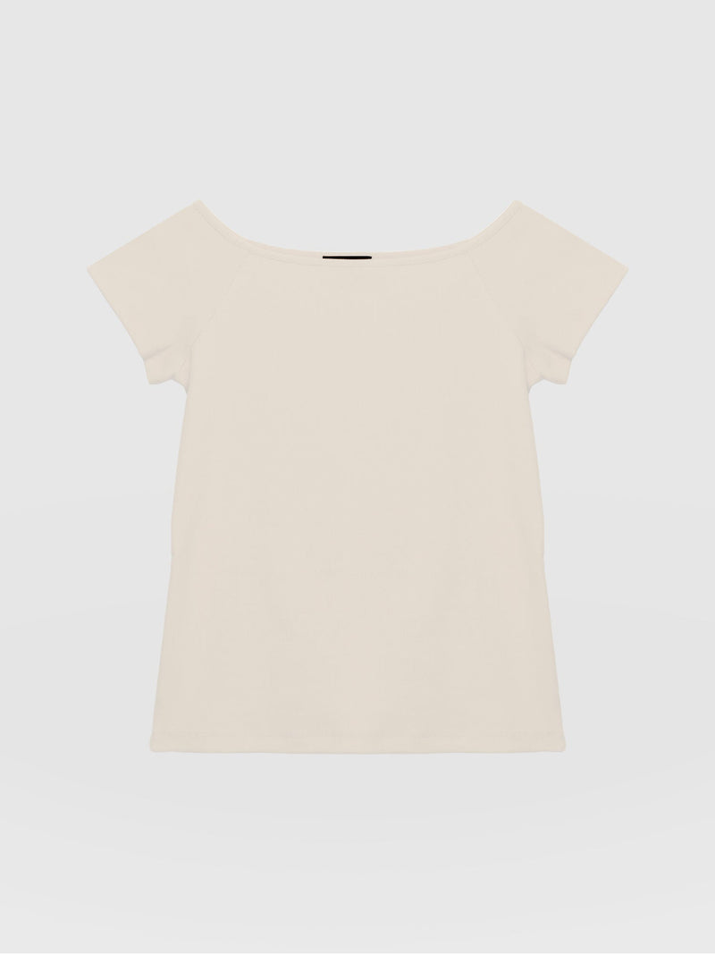 Riviera Tee Jet Stream Cream - Women's T-shirts | Saint + Sofia® USA