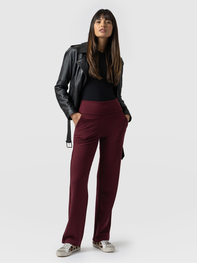 Runway Pant Burgundy - Women's Pants | Saint + Sofia® USA