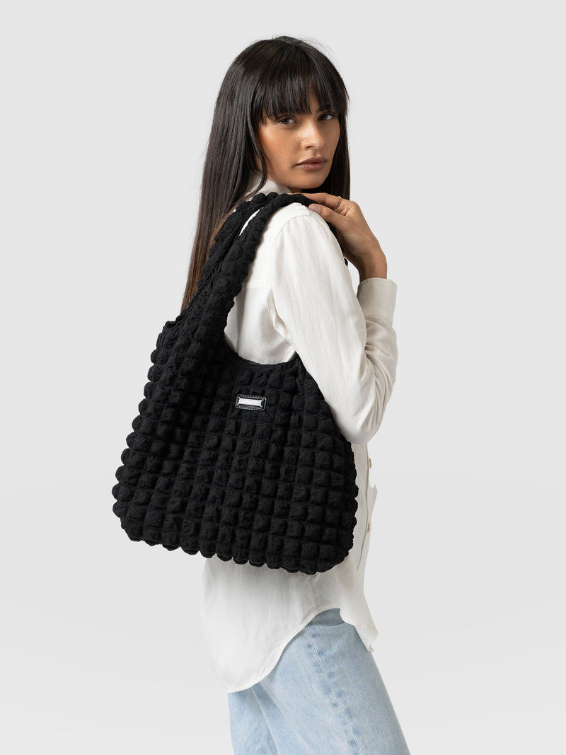 Soho Shoulder Tote Bag Black - Women's Bags | Saint + Sofia® USA