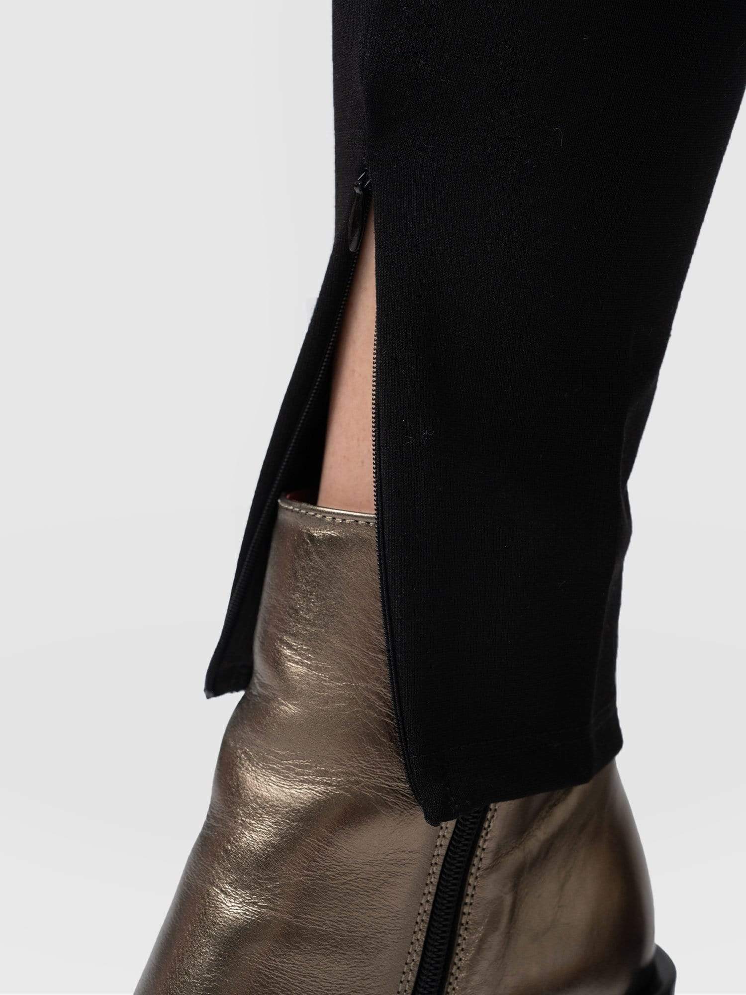Zip Up Legging Black - Women's Leggings | Saint + Sofia® USA