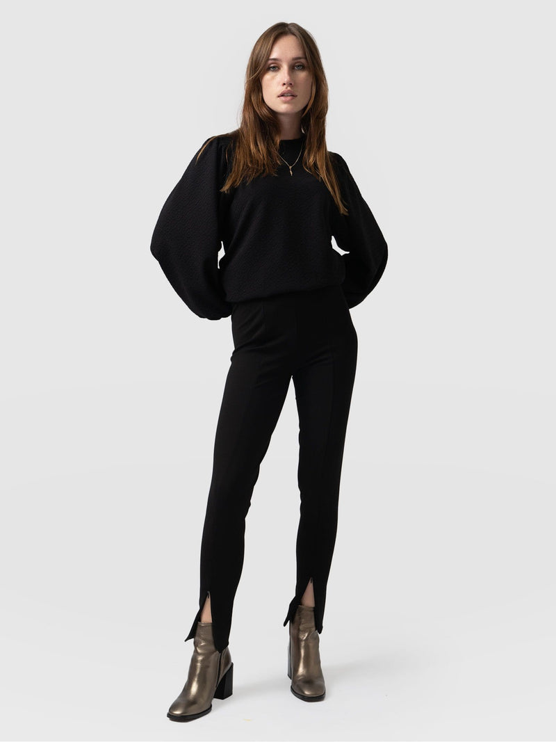 Zip Up Legging Black - Women's Leggings | Saint + Sofia® USA