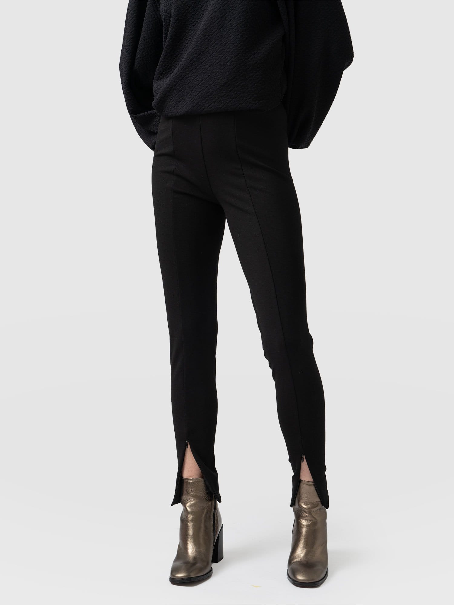 Zip Up Legging Black - Women's Leggings | Saint + Sofia® USA