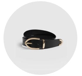 Axel Double Skinny Belt Black - Leather Belts | Saint + Sofia® USA