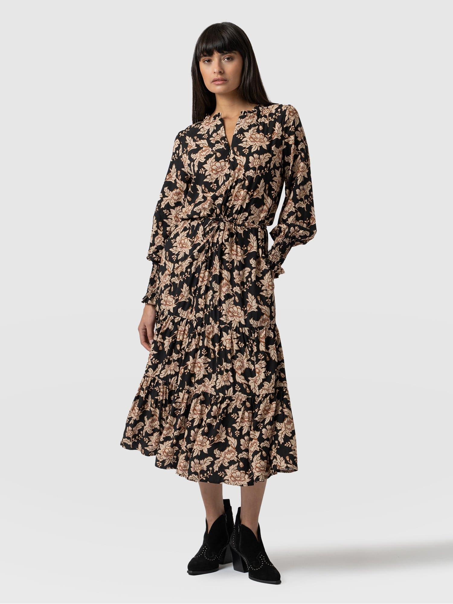 Olivia Zip Up Dress - Winter Bloom