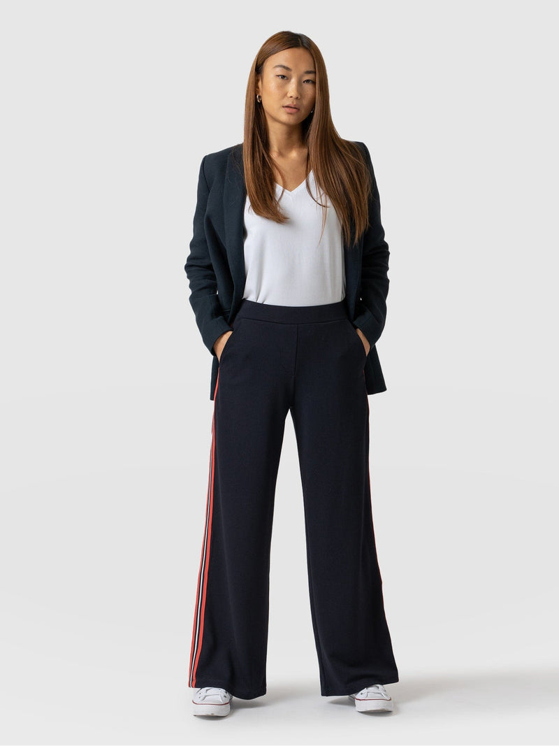 Victory Straight Leg Pant Navy/Red Stripe - Women's Trousers