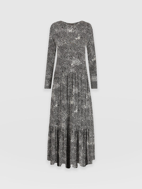 Greenwich Dress Long Sleeve - Monochrome Gothica