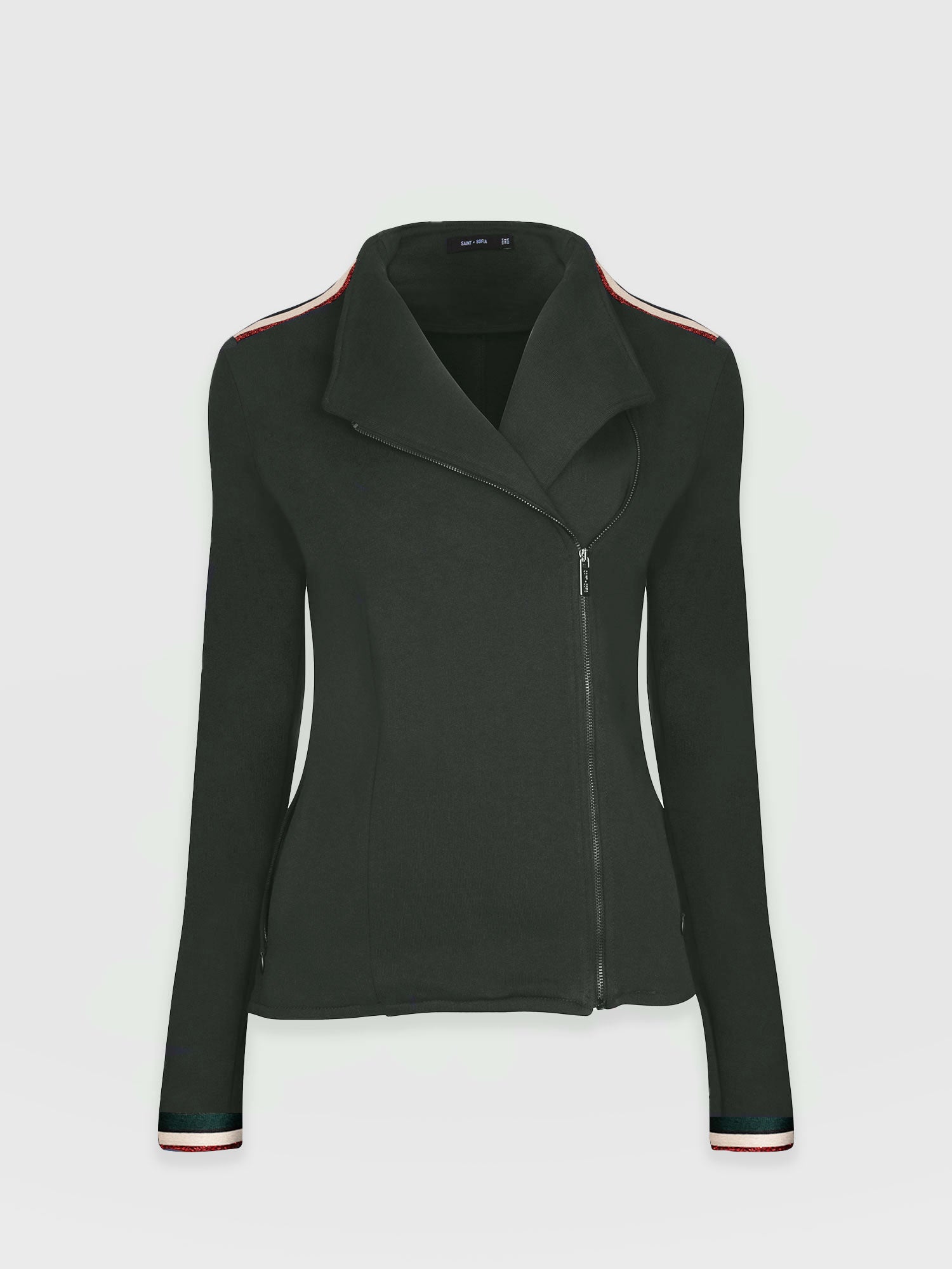 Cotton Biker Jacket Black - Women's Jackets | Saint + Sofia® USA