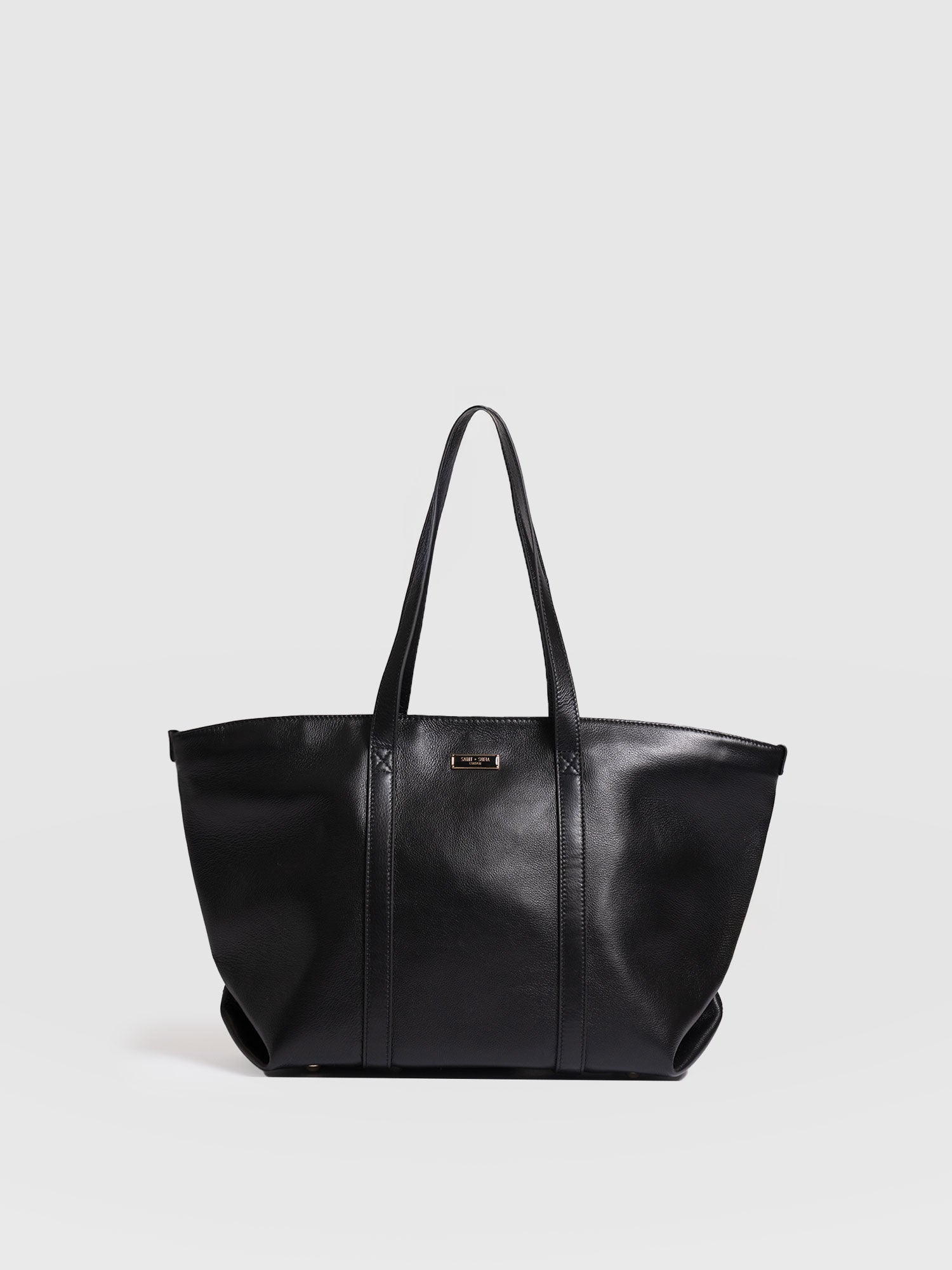 Kara Shopper Bag - Black Leather